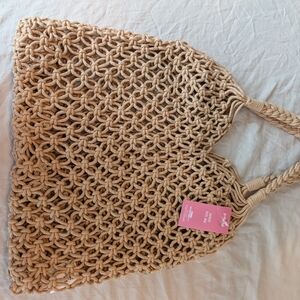 Handcrafted Tan Woven Tote Bag